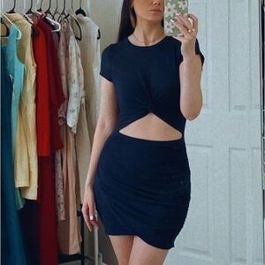 Etiquette Navy Cut Out Dress